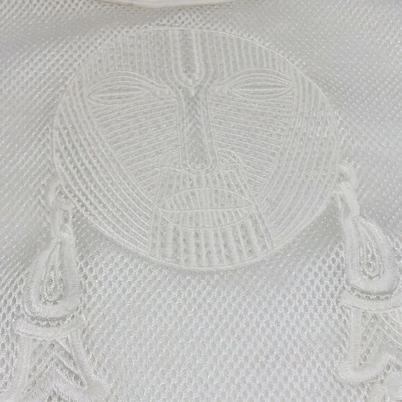 No. 21 Short Sleeve Sweatshirt Pullover Mesh Embroidered Women Italian 42 US 6 M - Picture 5 of 12